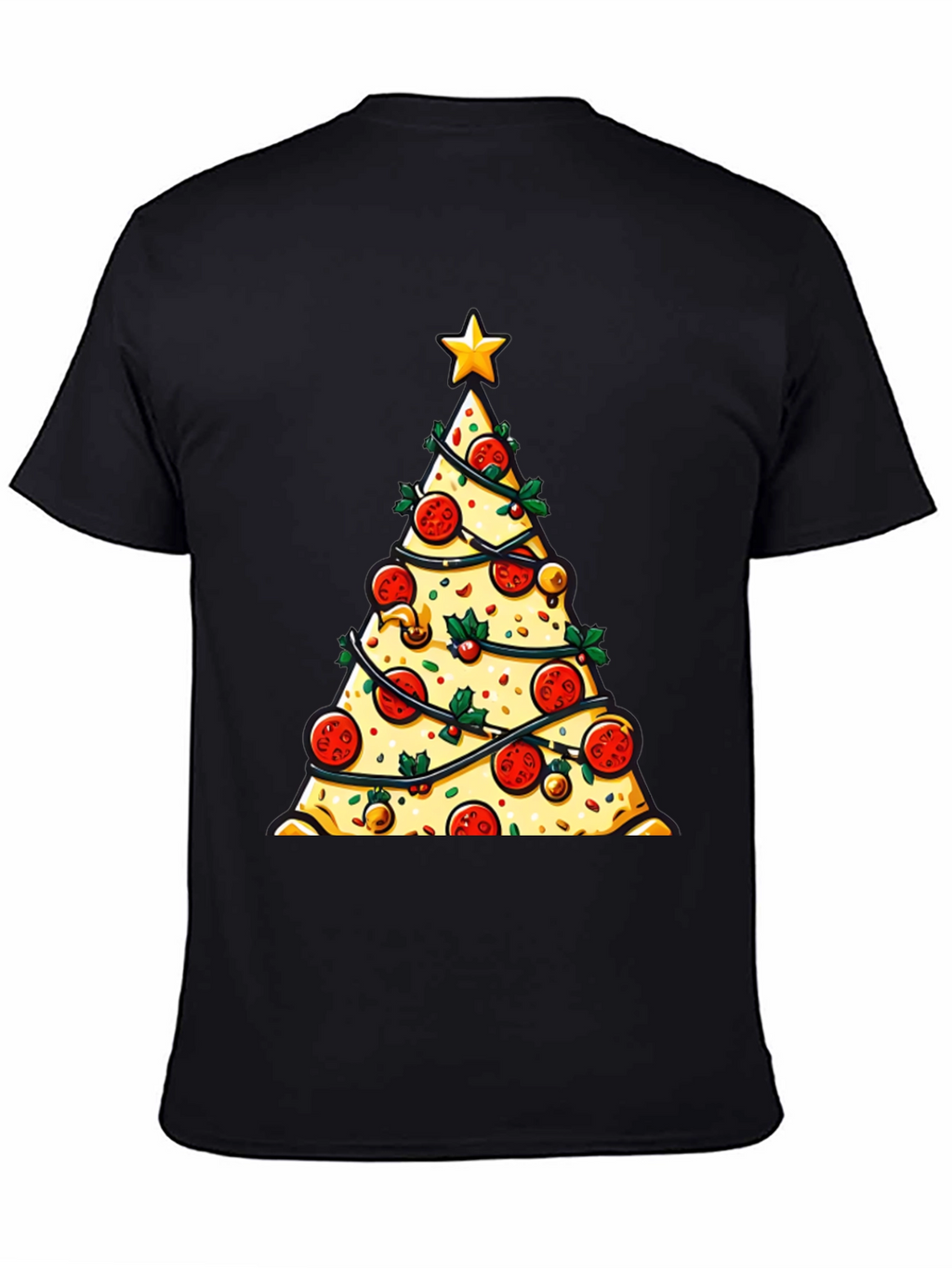 Pizza Christmas Tree Graphic Tee - Holiday Style!