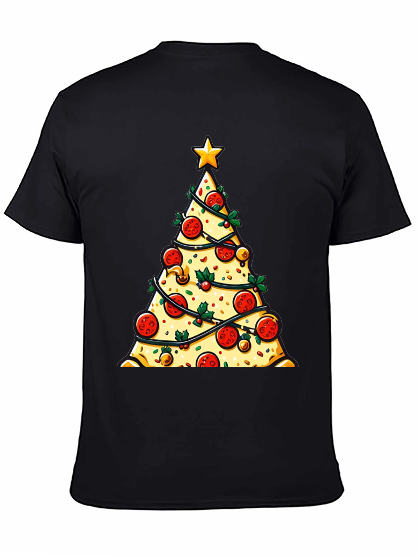 Pizza Christmas Tree Graphic Tee - Holiday Style!