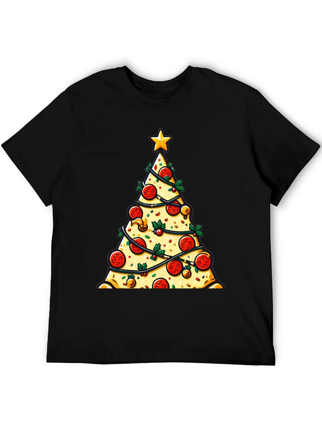 Pizza Christmas Tree Graphic Tee - Holiday Style!