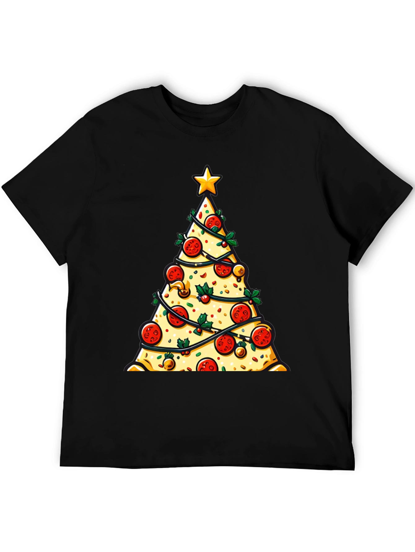 Pizza Christmas Tree Graphic Tee - Holiday Style!