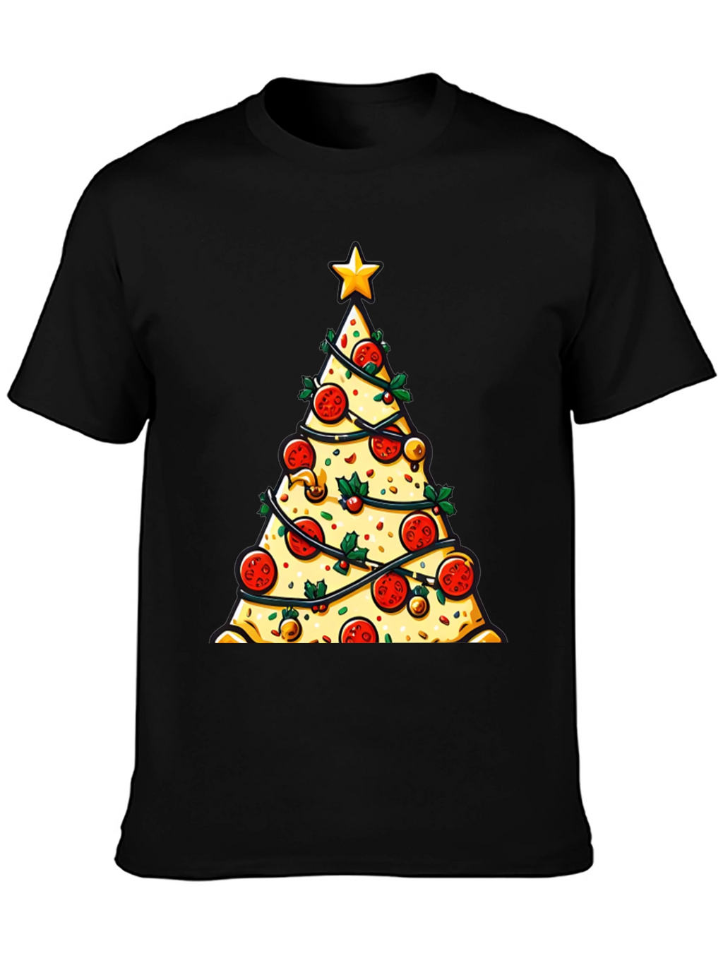 Pizza Christmas Tree Graphic Tee - Holiday Style!