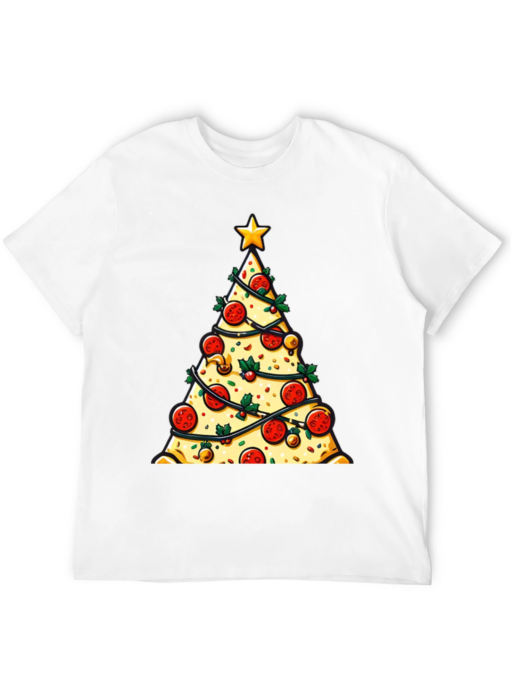 Pizza Christmas Tree Graphic Tee - Holiday Style!