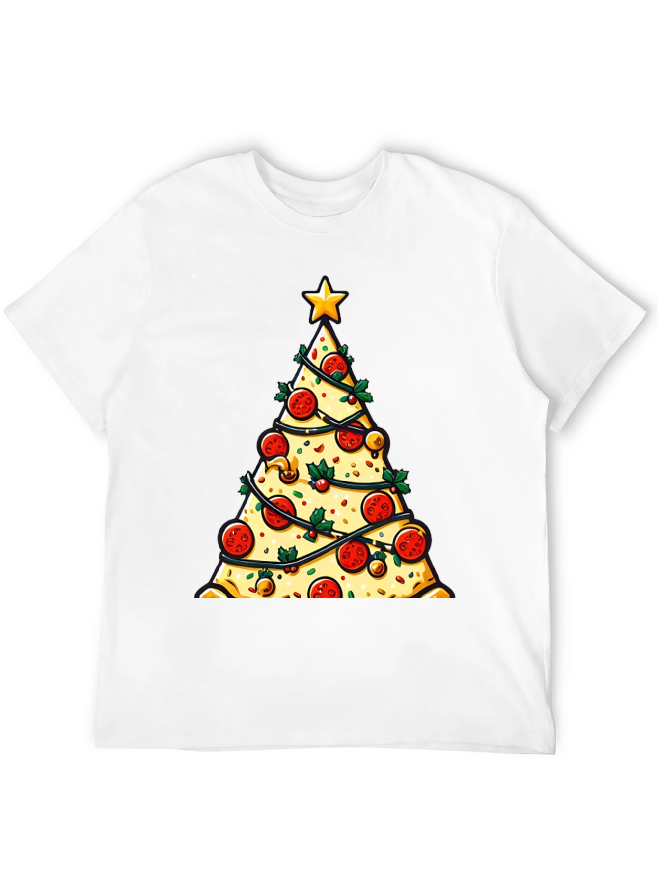 Pizza Christmas Tree Graphic Tee - Holiday Style!