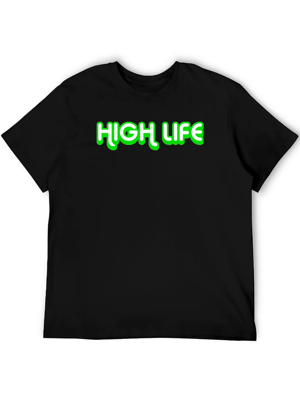 High Life Graphic Tee - Black Cotton Casual Shirt