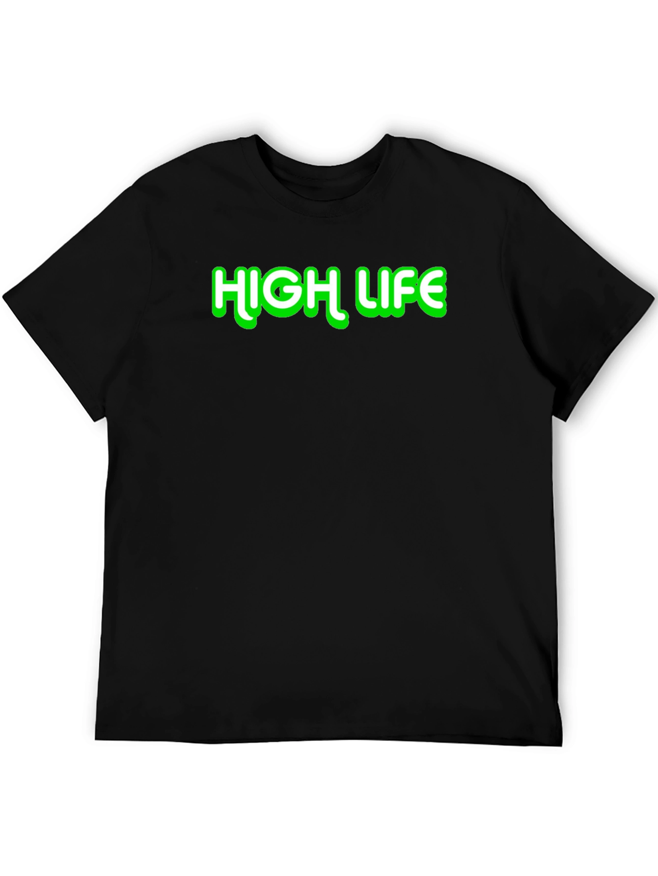 High Life Graphic Tee - Black Cotton Casual Shirt
