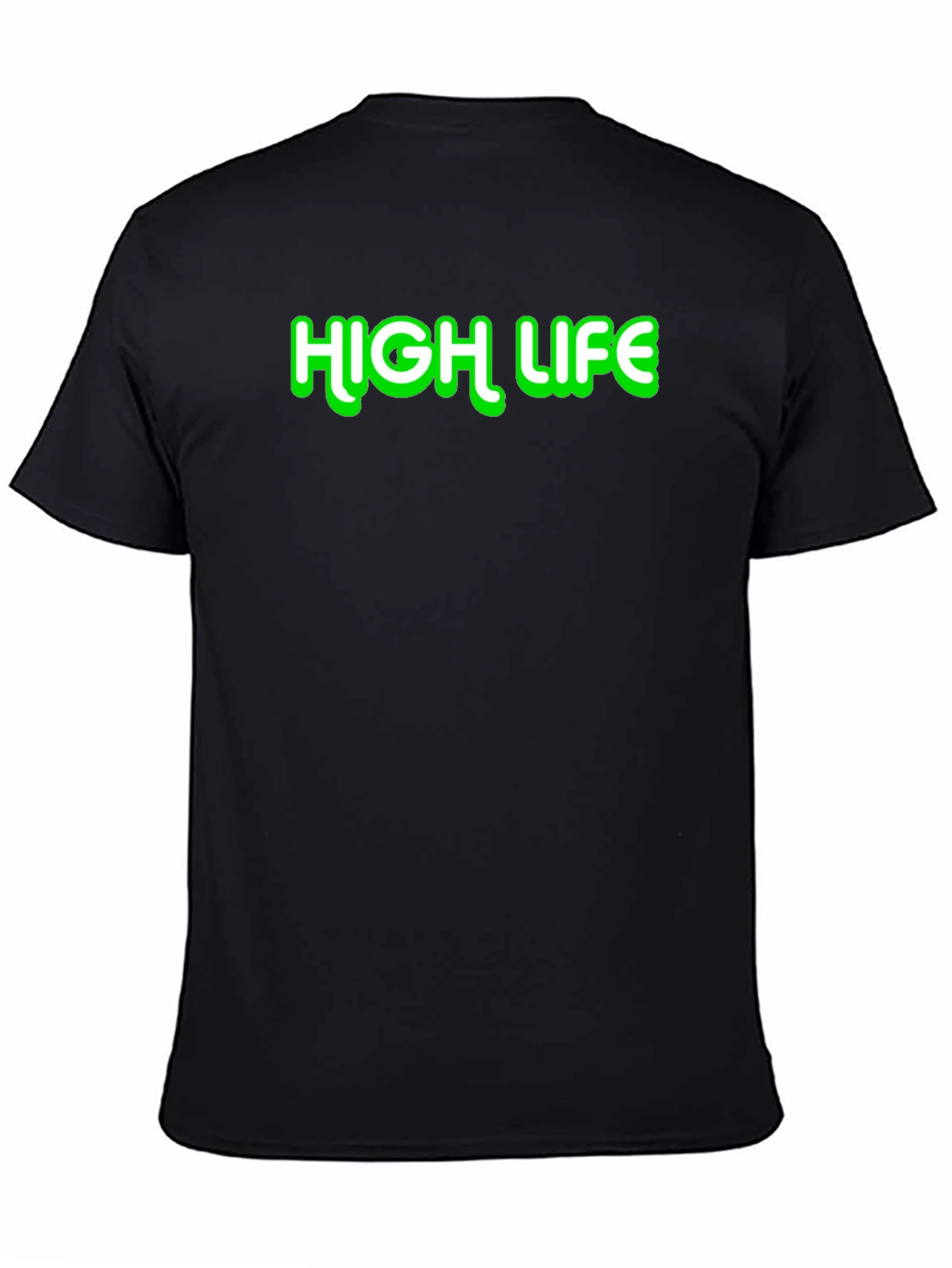 High Life Graphic Tee - Black Cotton Casual Shirt