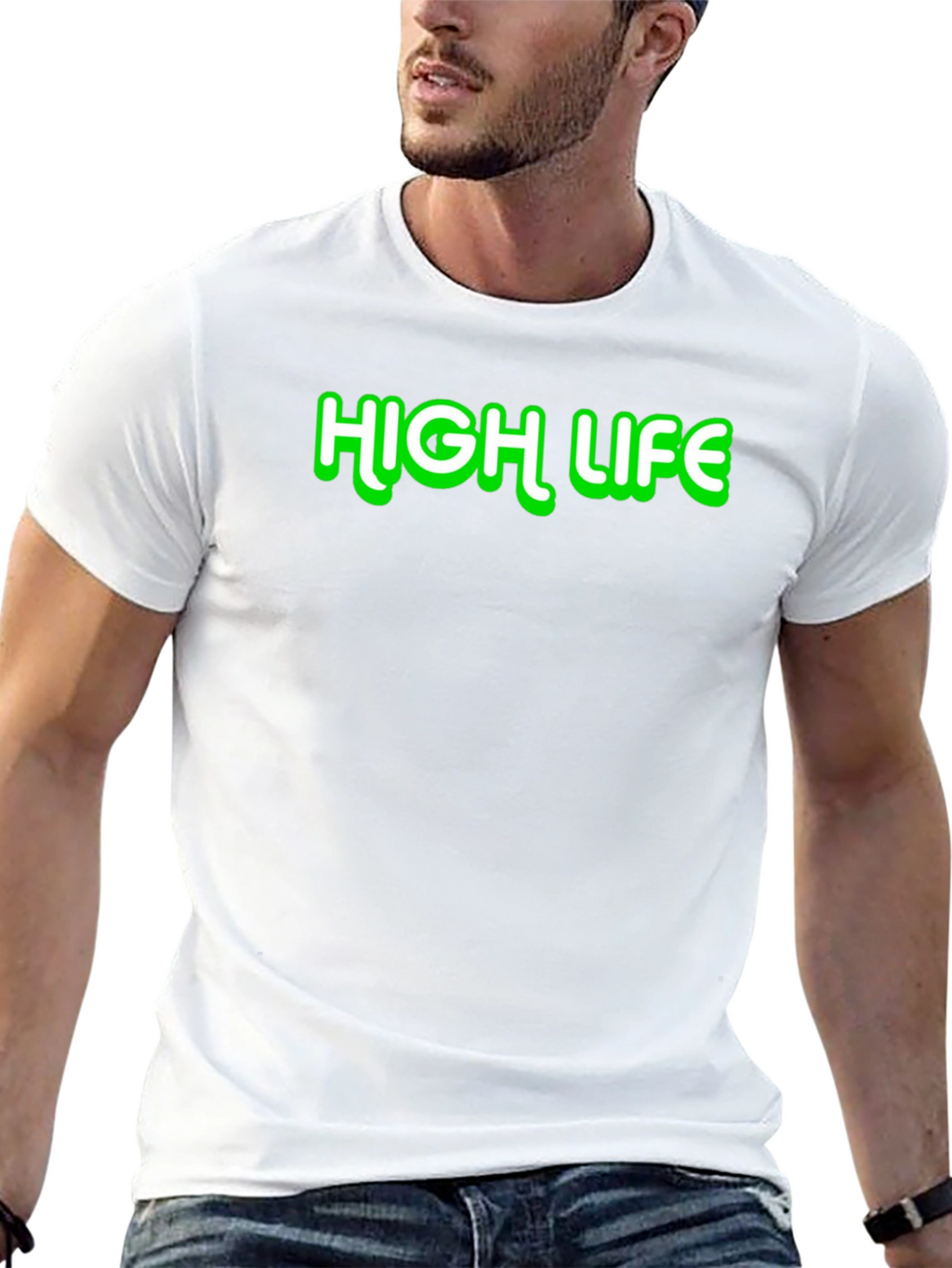 High Life Graphic Tee - Black Cotton Casual Shirt