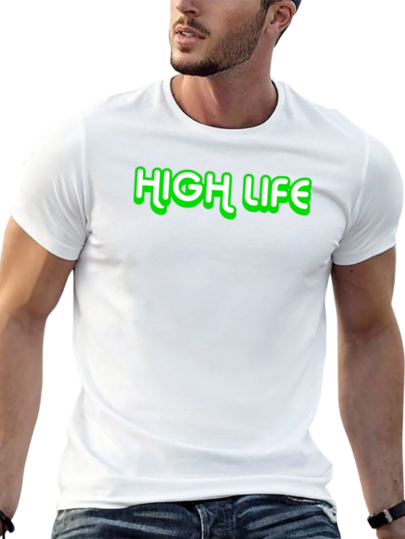 High Life Graphic Tee - Black Cotton Casual Shirt