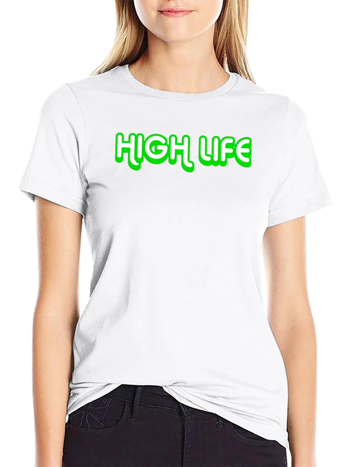 High Life Graphic Tee - Black Cotton Casual Shirt