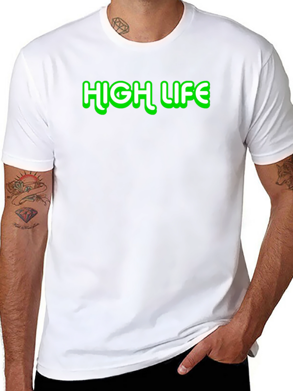 High Life Graphic Tee - Black Cotton Casual Shirt