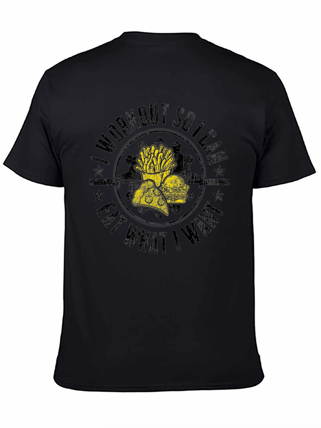 Workout for Food Black T-Shirt