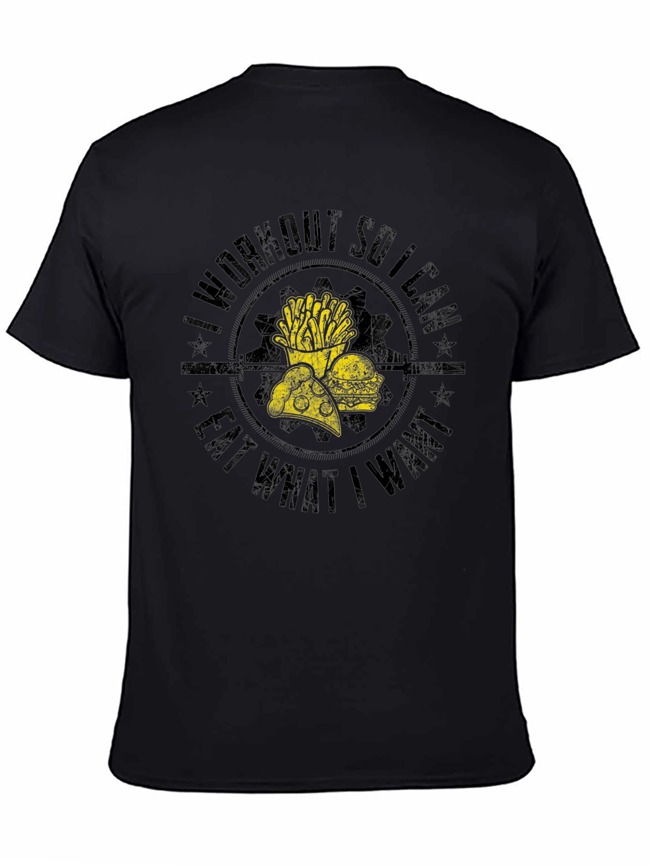 Workout for Food Black T-Shirt