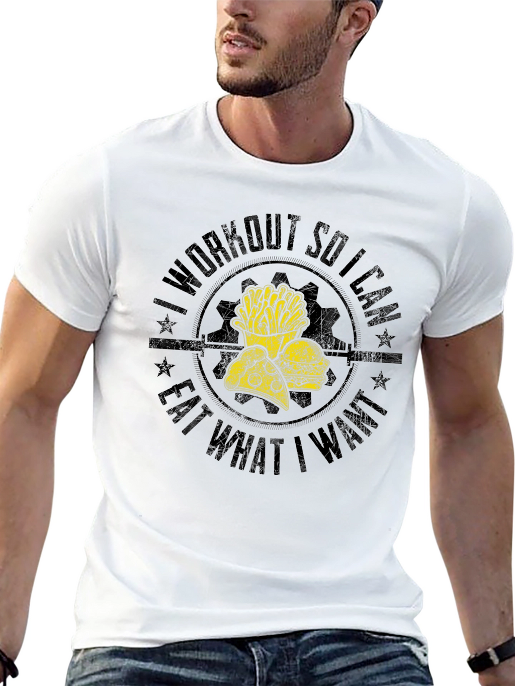 Workout for Food Black T-Shirt