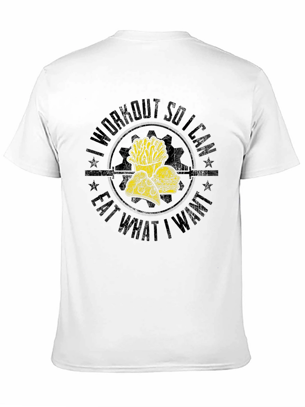 Workout for Food Black T-Shirt