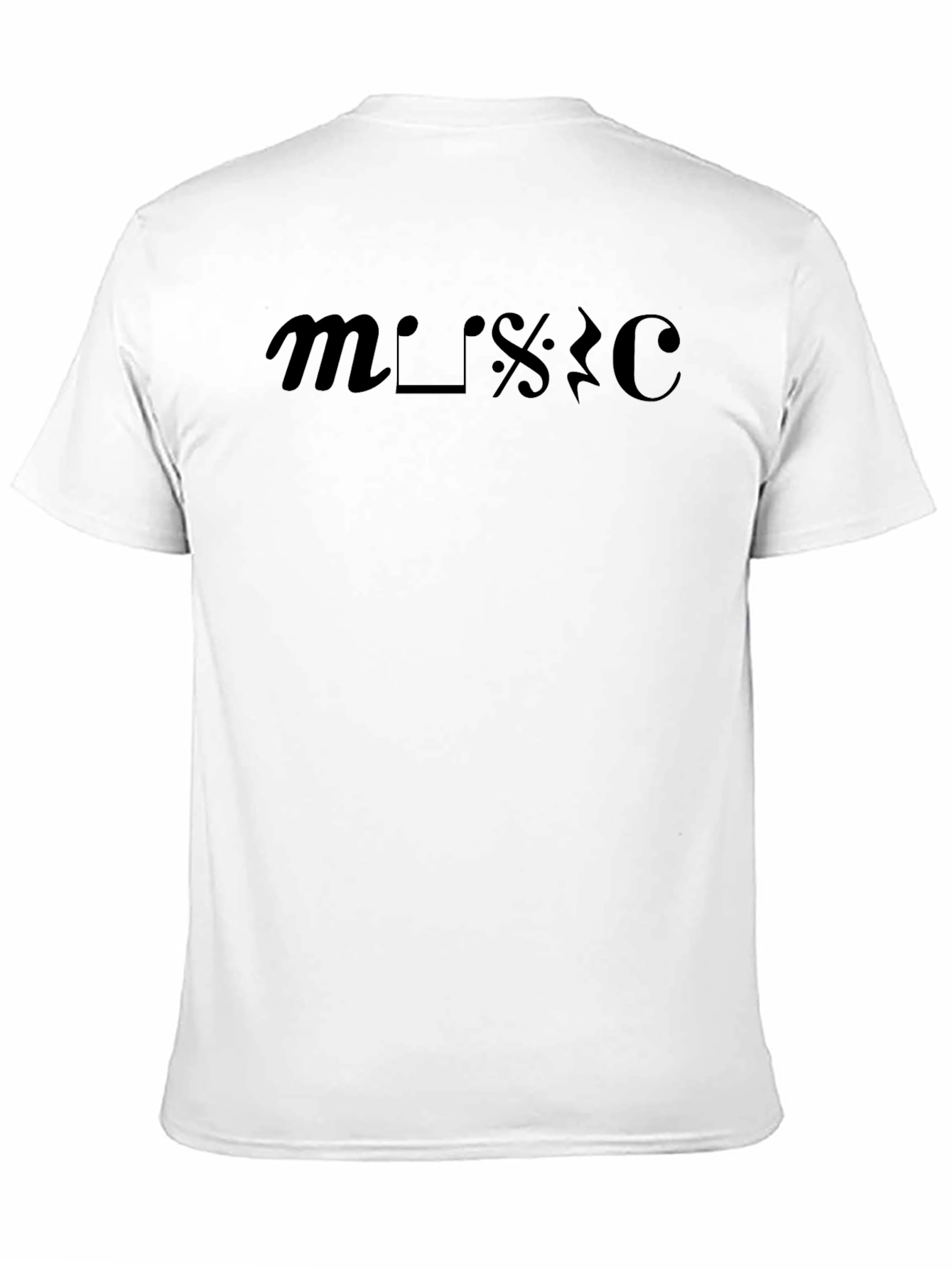 Music Symbol Graphic Black Tee - Stylish & Unique