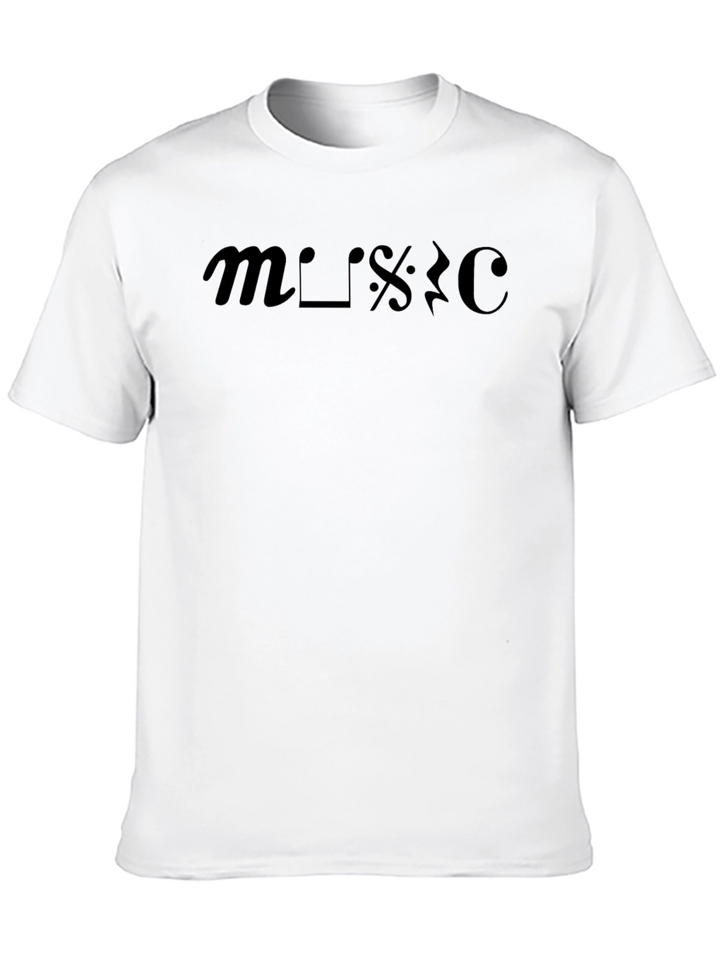 Music Symbol Graphic Black Tee - Stylish & Unique