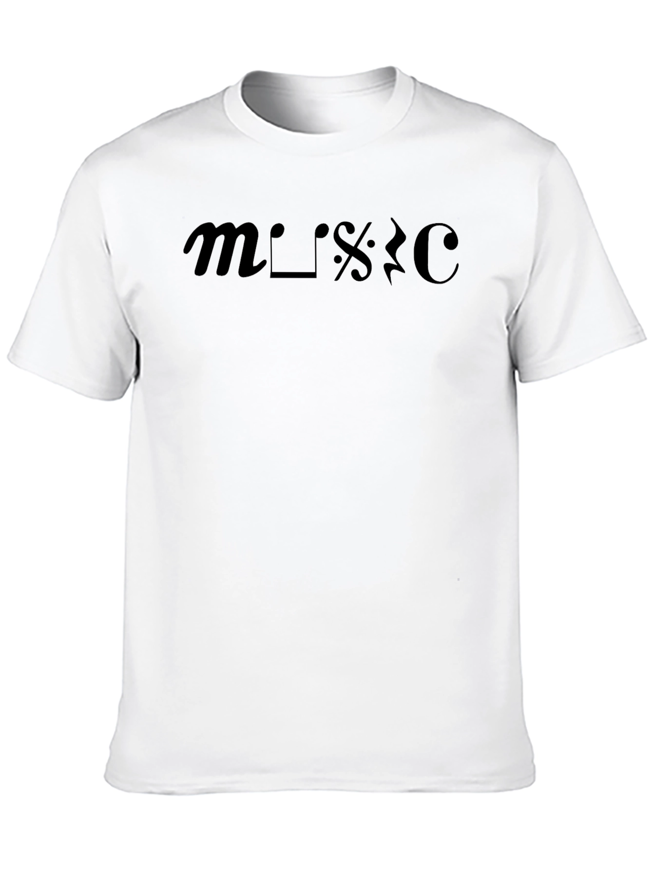 Music Symbol Graphic Black Tee - Stylish & Unique
