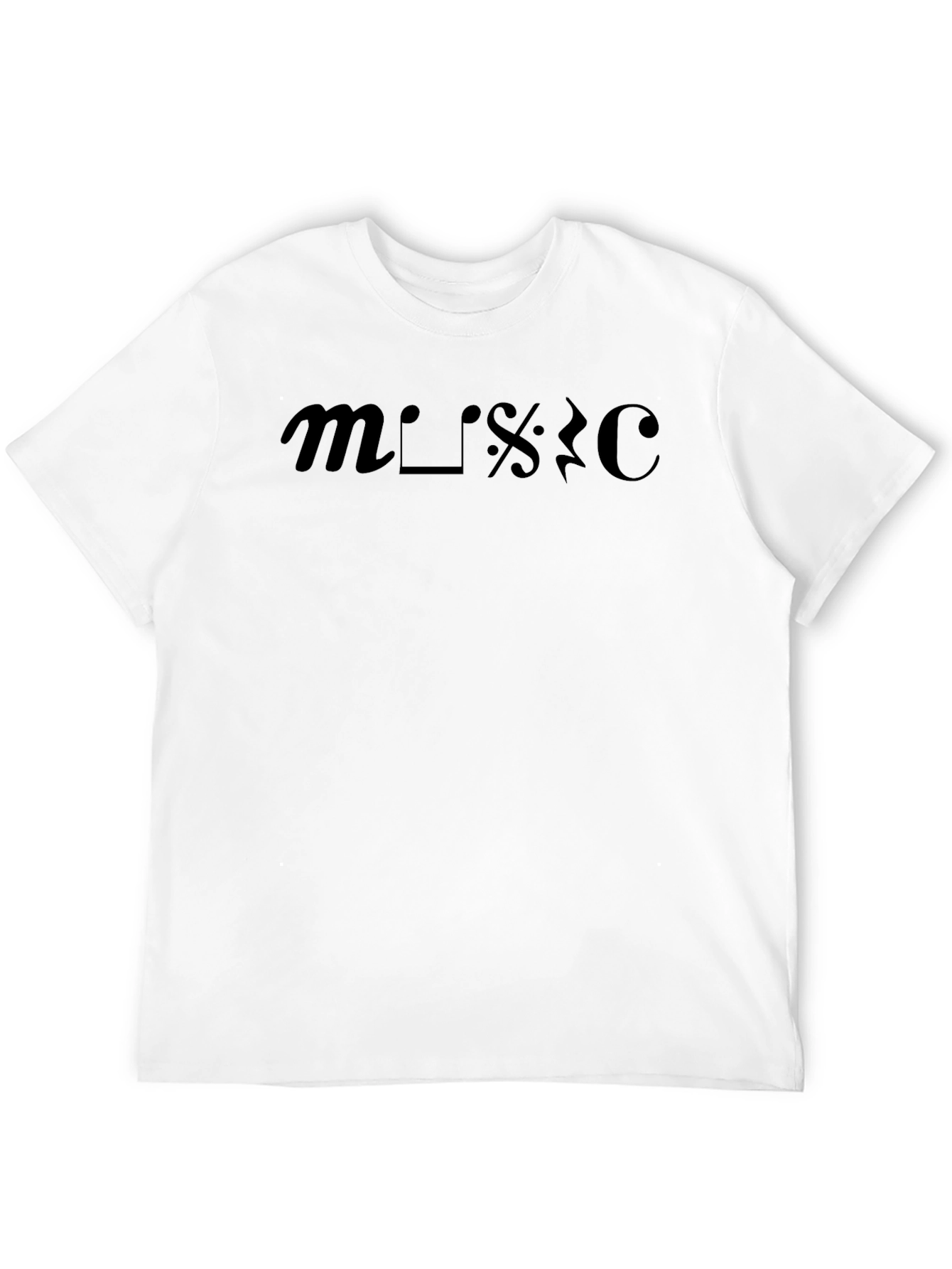 Music Symbol Graphic Black Tee - Stylish & Unique