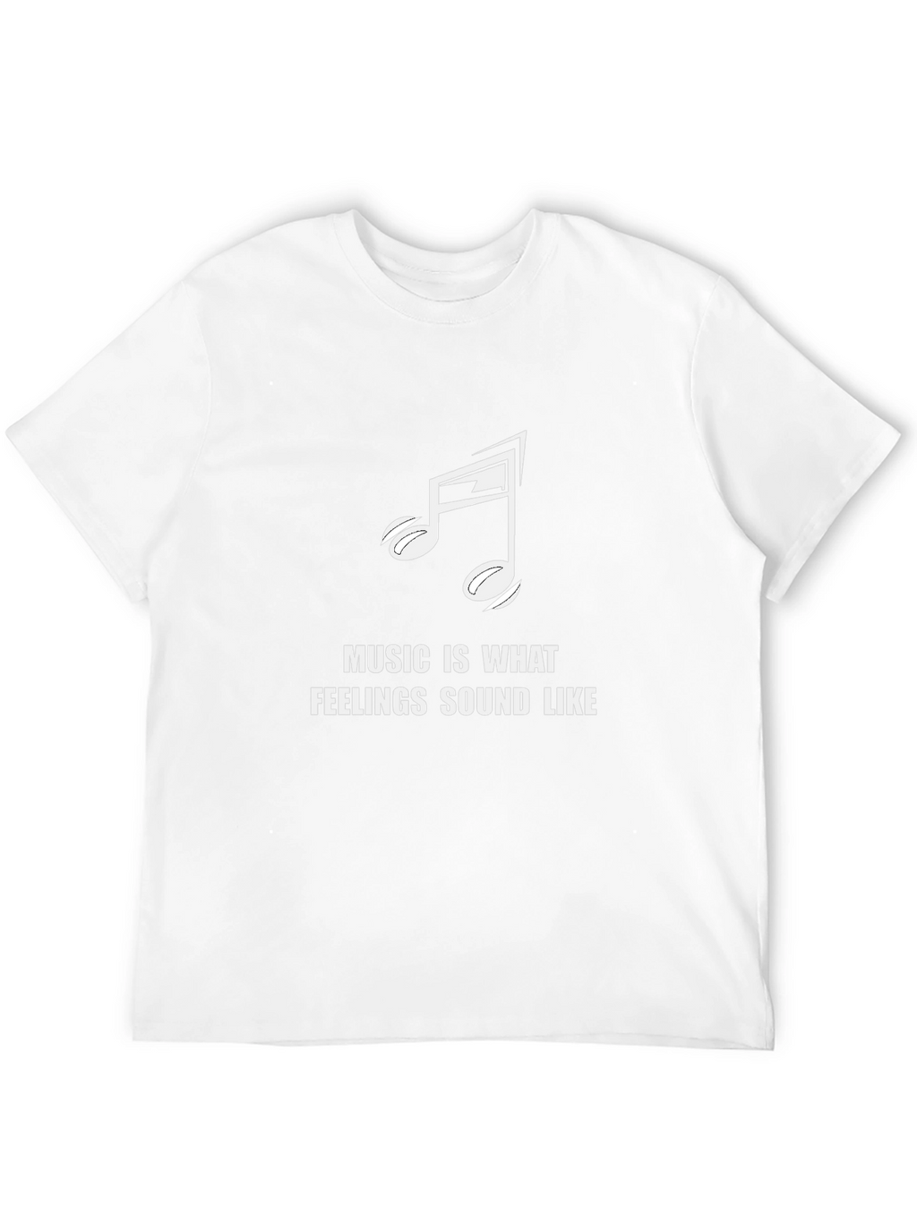 Music Is What Feelings Sound Like Black T-Shirt