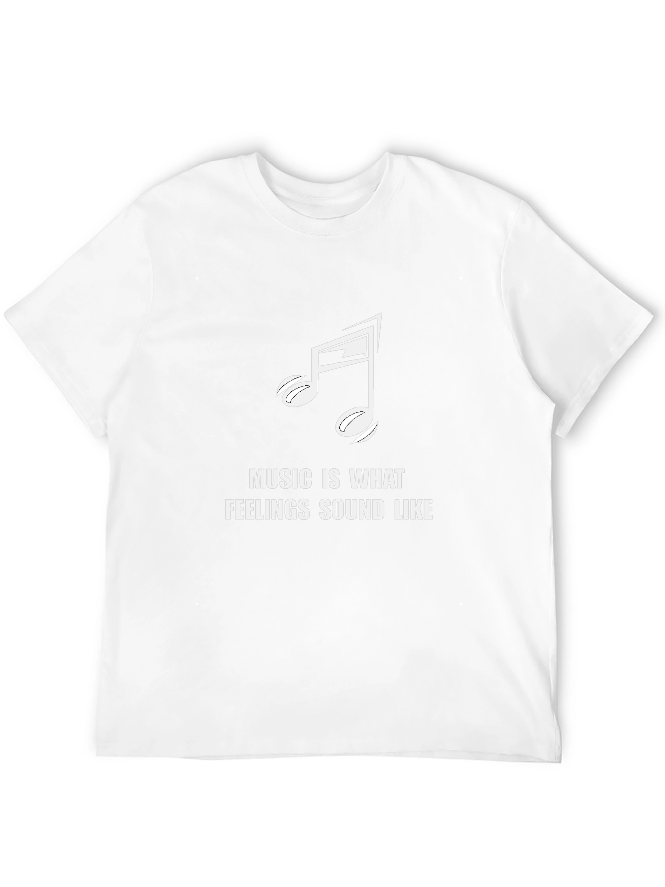 Music Is What Feelings Sound Like Black T-Shirt