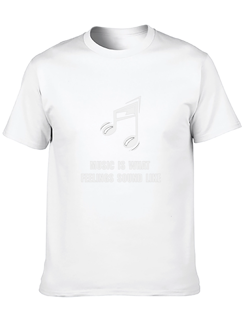 Music Is What Feelings Sound Like Black T-Shirt