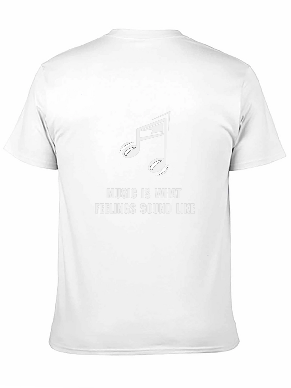 Music Is What Feelings Sound Like Black T-Shirt