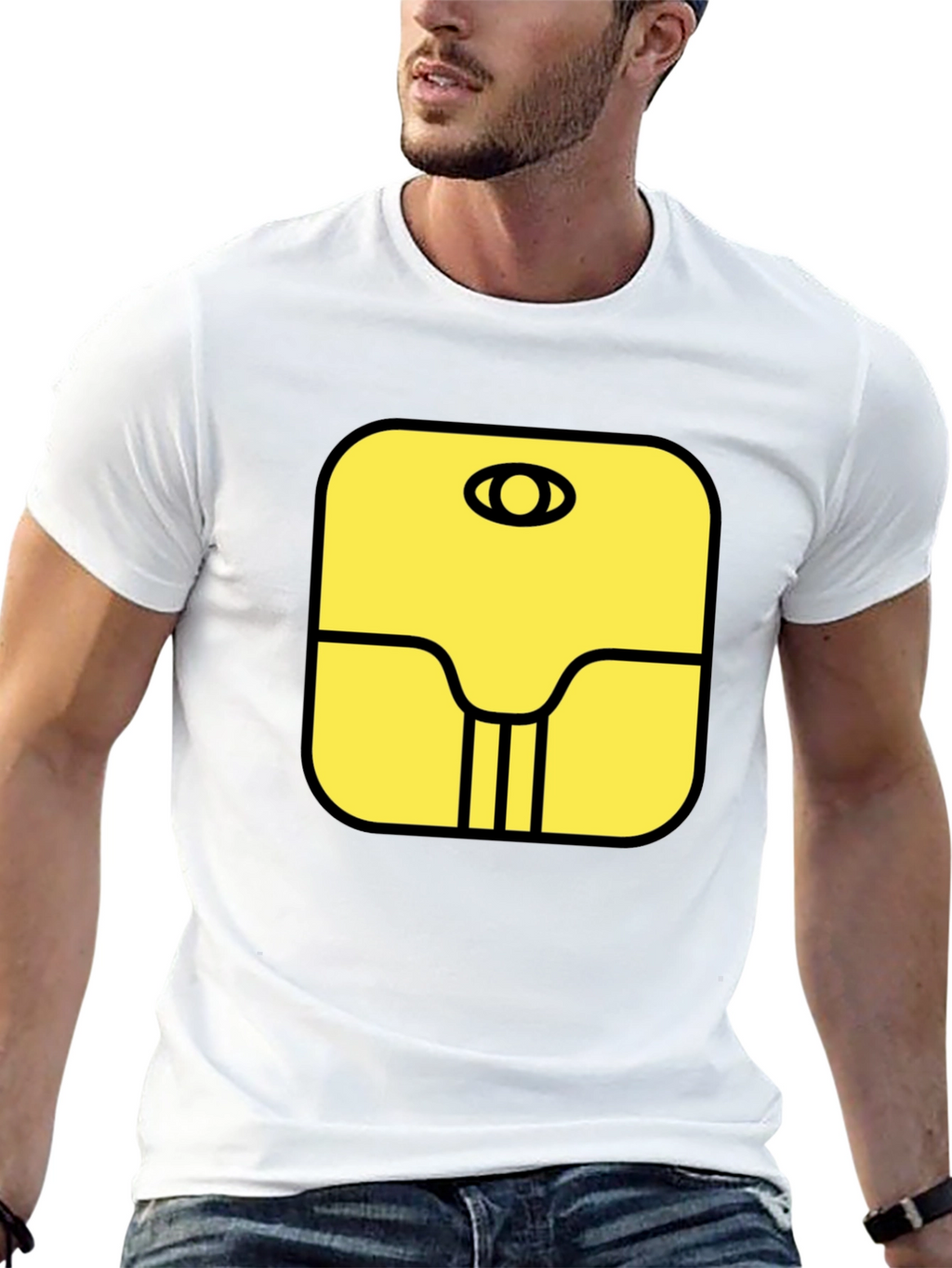 Geometric Eye Graphic T-Shirt - Stylish Mens Tee