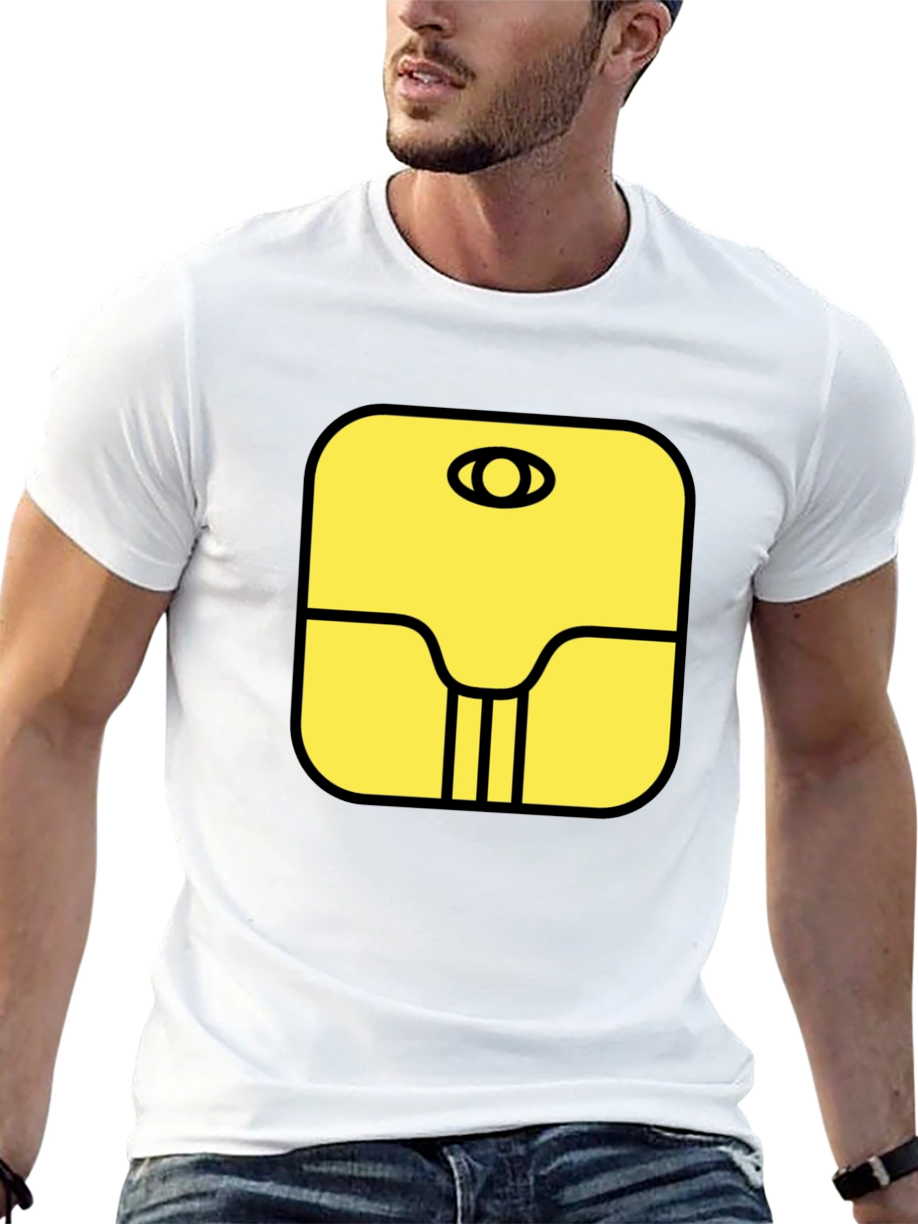 Geometric Eye Graphic T-Shirt - Stylish Mens Tee