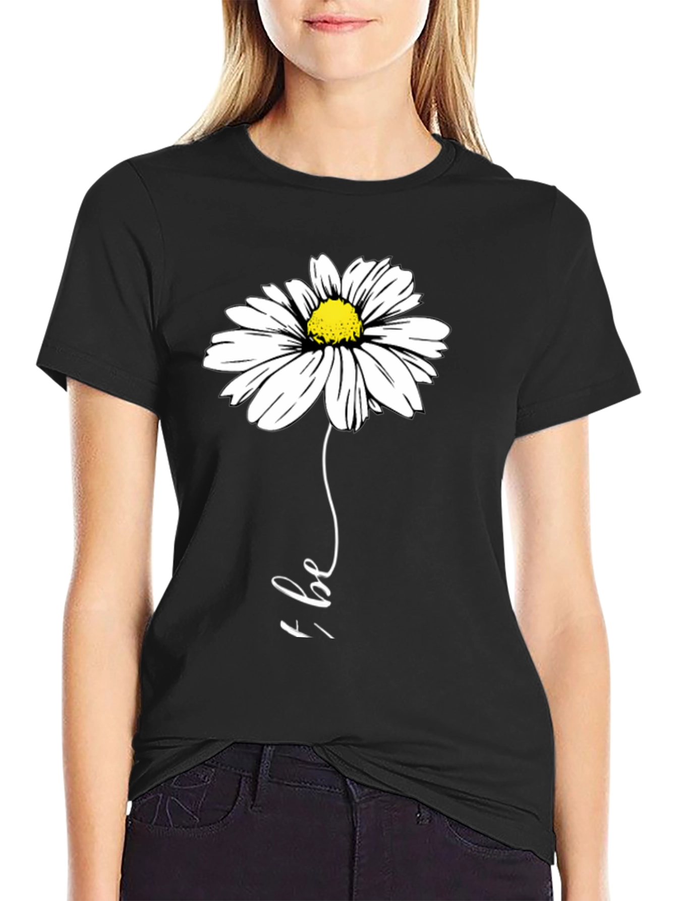 Daisy Be Graphic Tee - Black