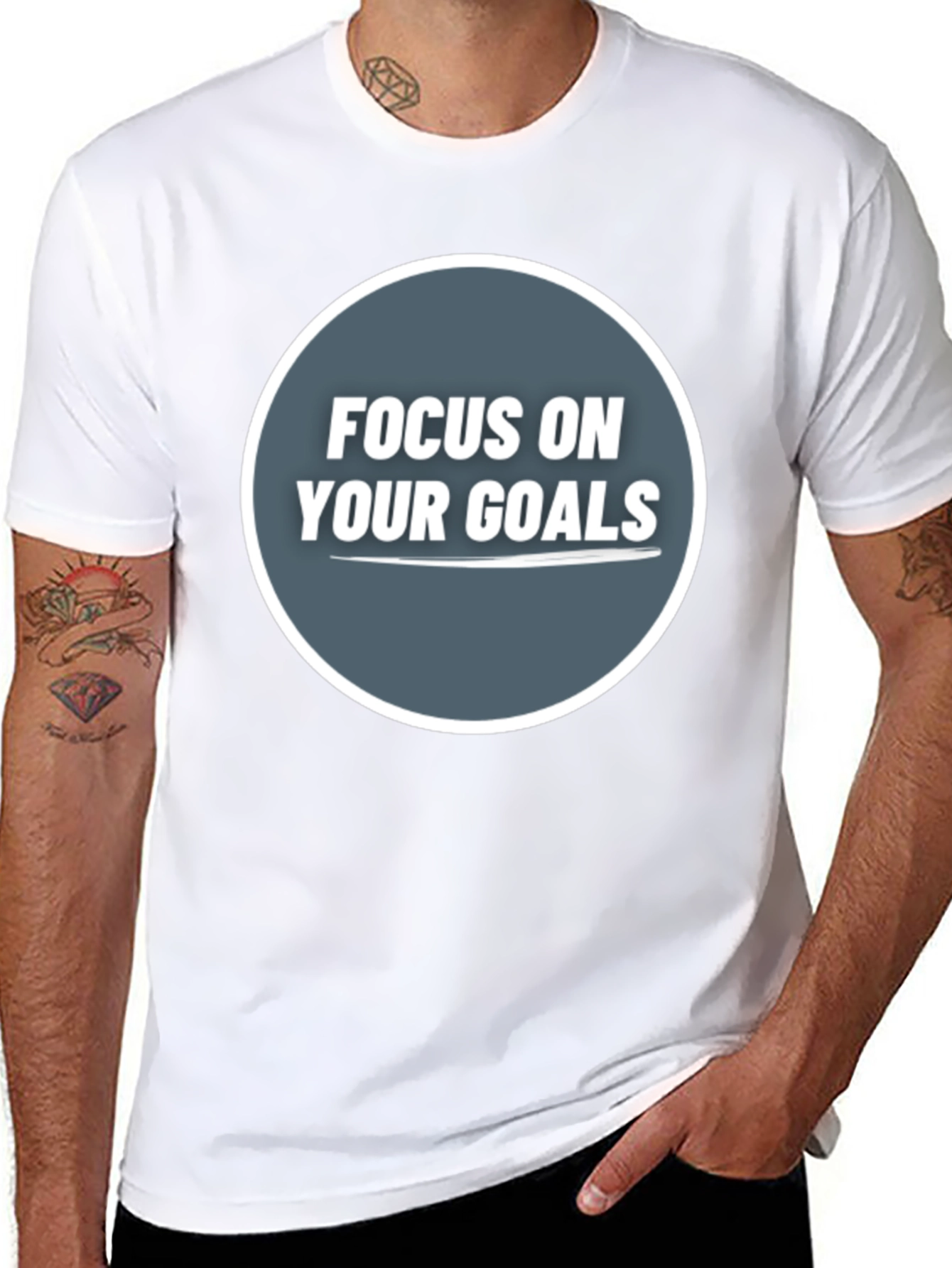 Focus On Your Goals Graphic Tee - Motivational Shirt