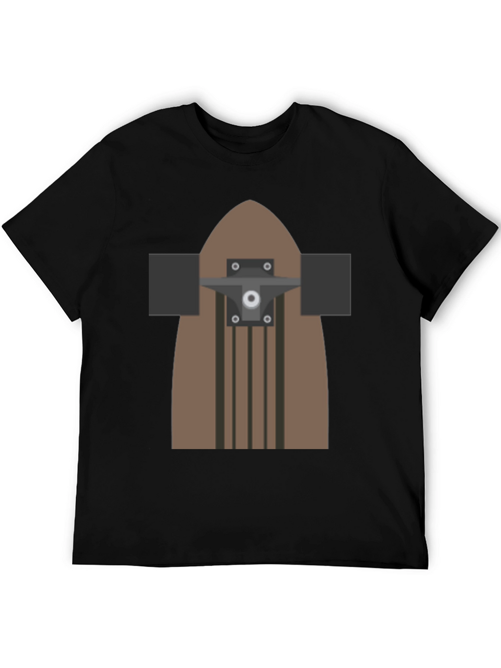 Skateboard Graphic T-Shirt - Casual Black Tee