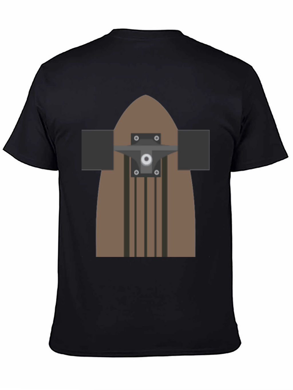 Skateboard Graphic T-Shirt - Casual Black Tee