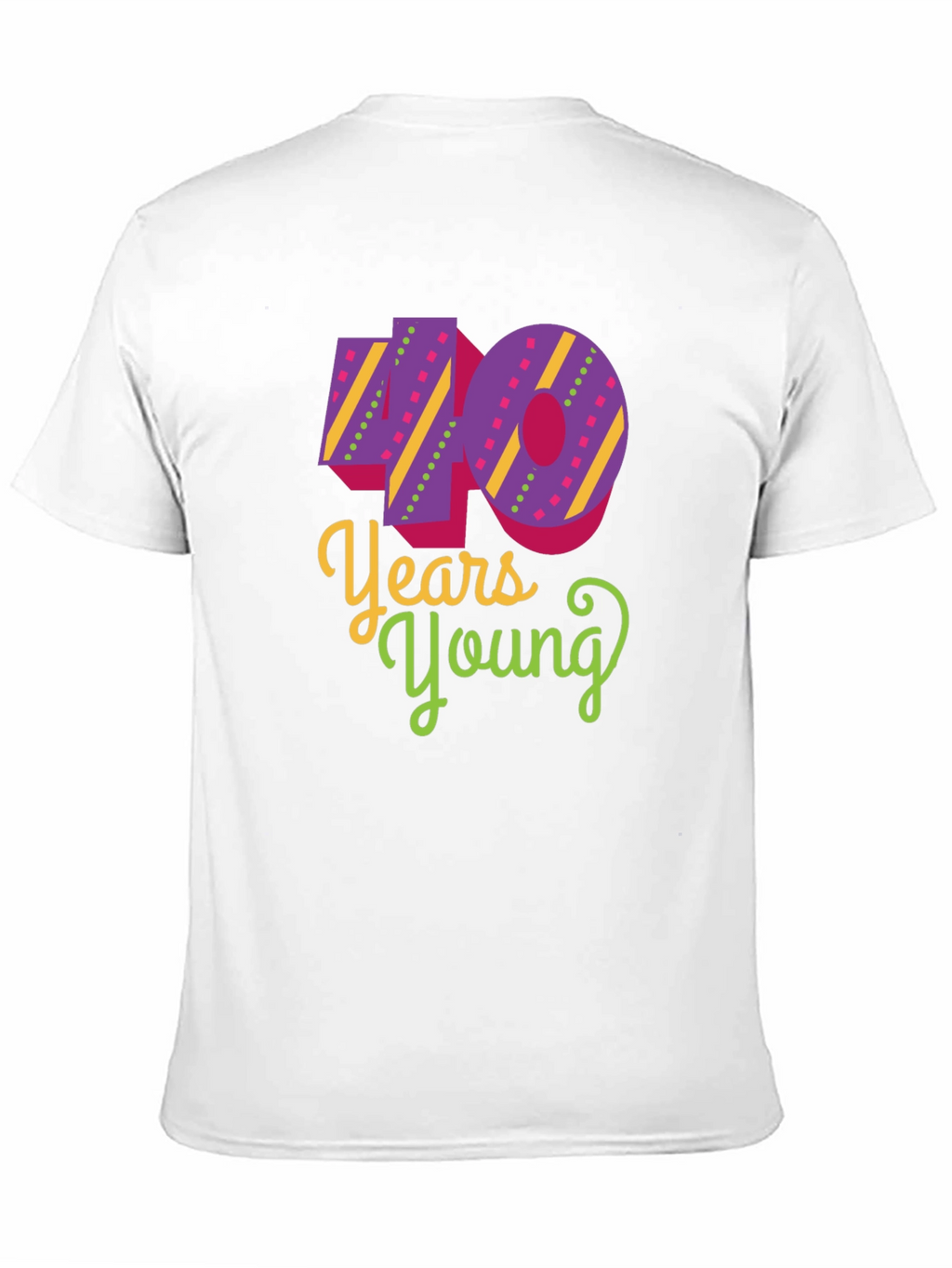 40 Years Young Black T-Shirt