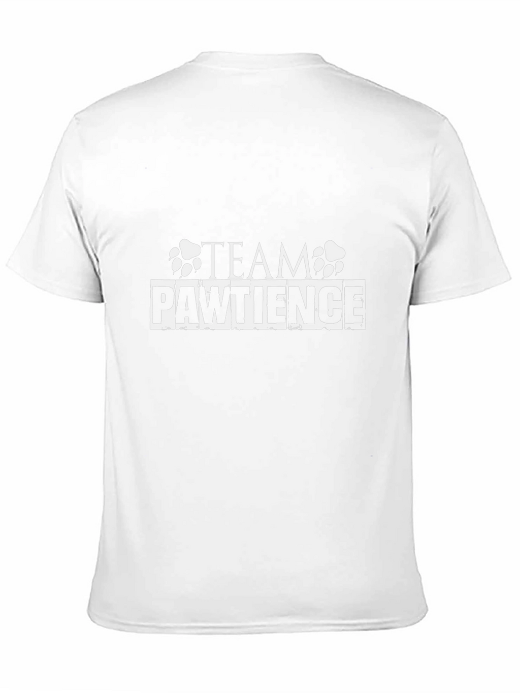 Team Pawtience Funny Dog Paw Print Black T-Shirt
