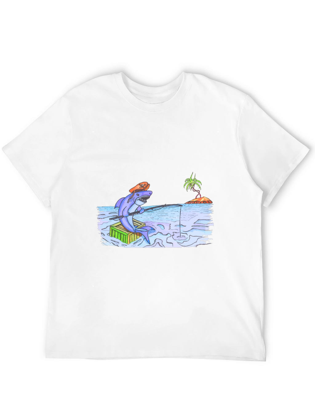 Shark Fisherman Graphic T-Shirt