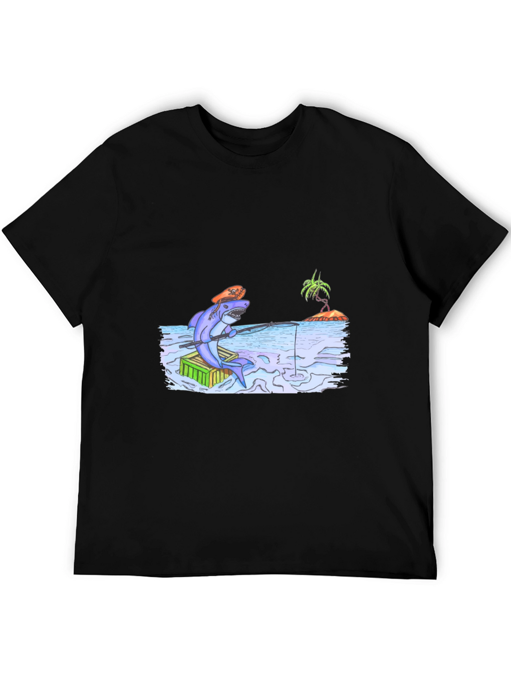 Shark Fisherman Graphic T-Shirt