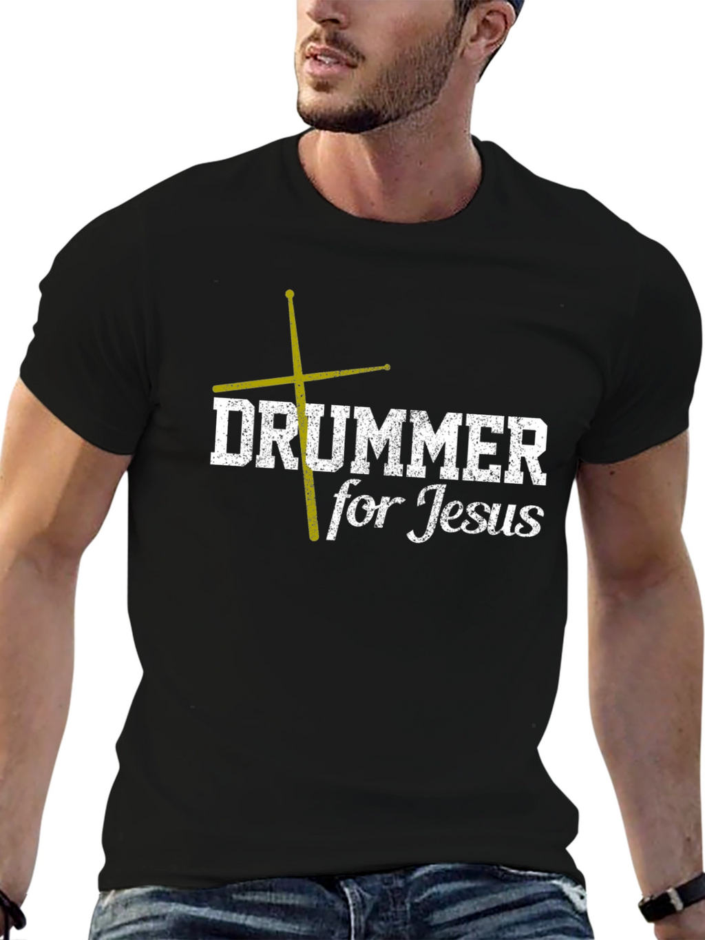 Drummer for Jesus Christian T-Shirt