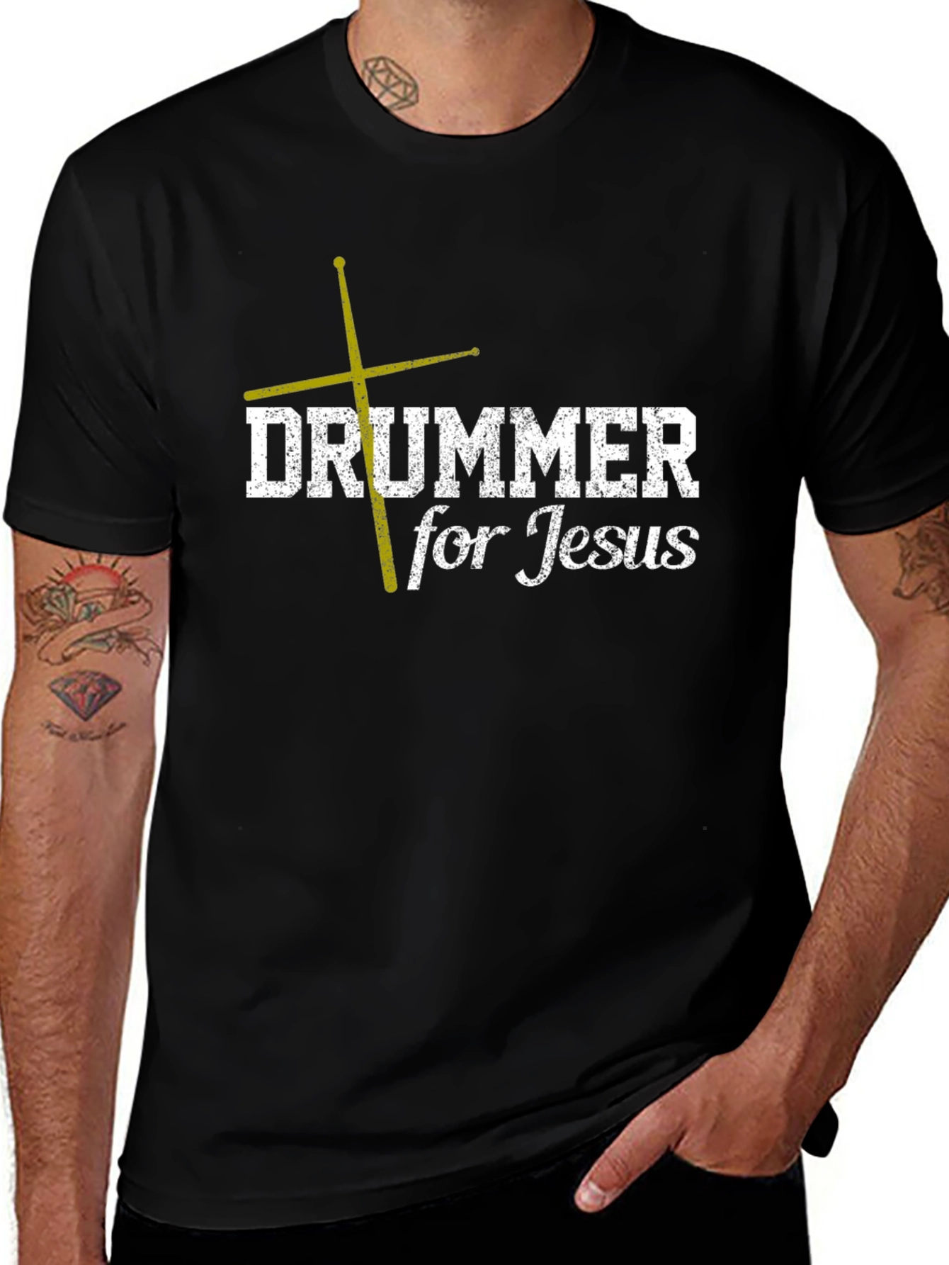 Drummer for Jesus Christian T-Shirt