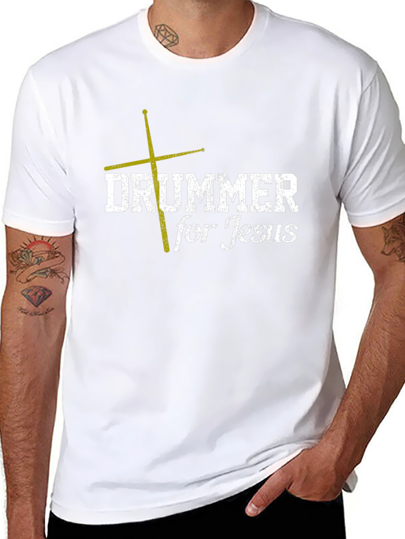 Drummer for Jesus Christian T-Shirt
