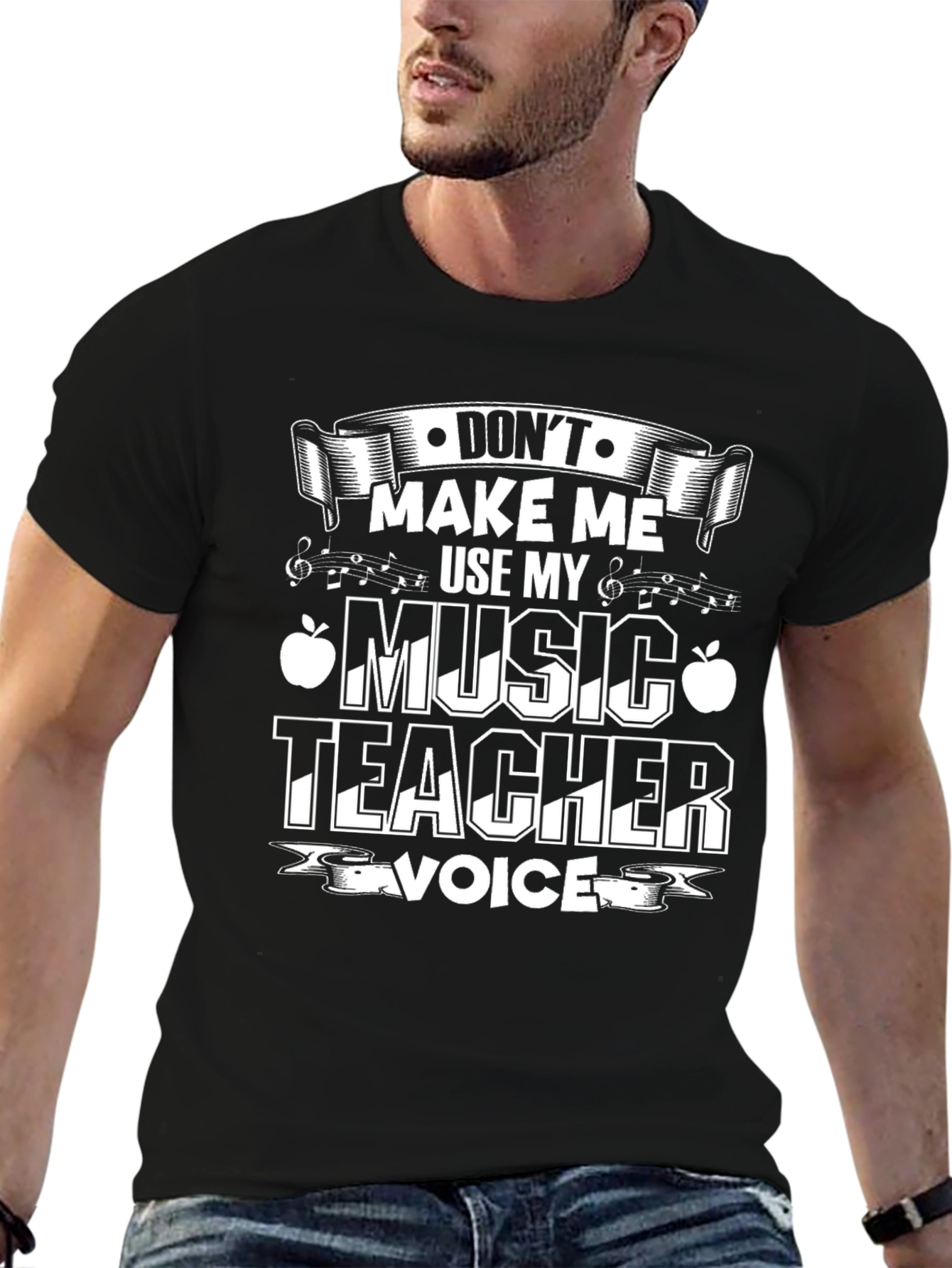 Music Teacher T-Shirt - Dont Make Me Use My Voice