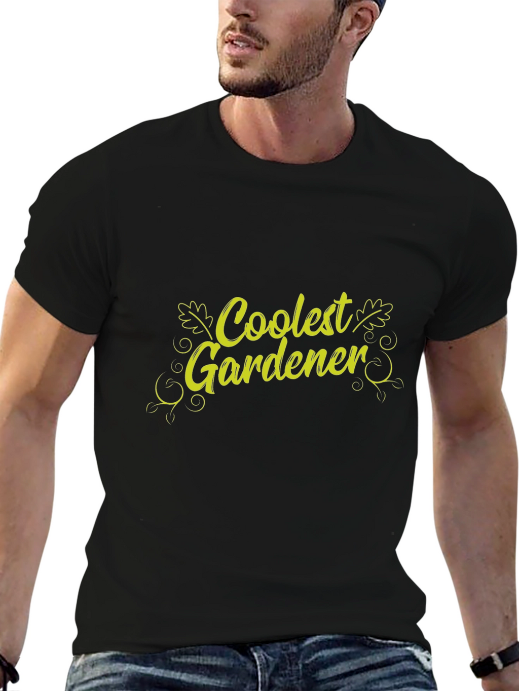 Coolest Gardener Graphic T-Shirt - Black