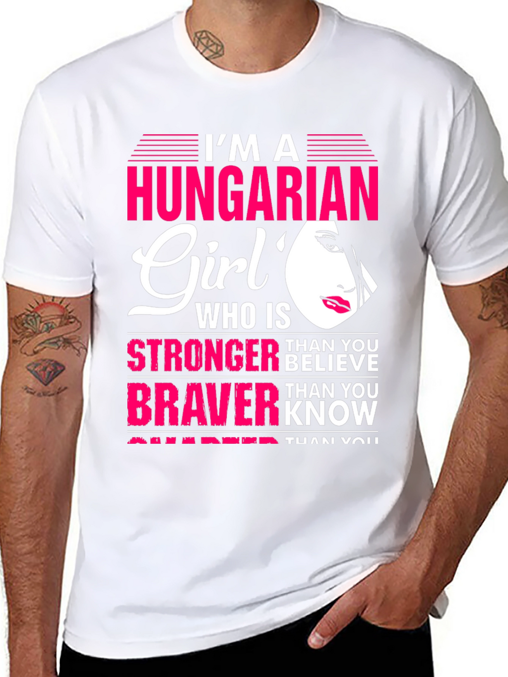 Hungarian Girl Stronger Braver Smarter T-Shirt