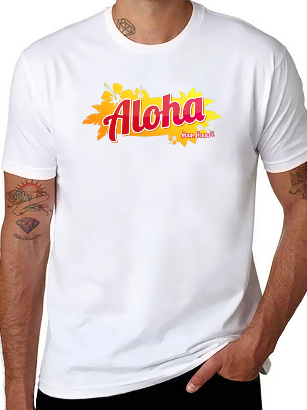 Aloha From Hawaii Black Graphic T-Shirt