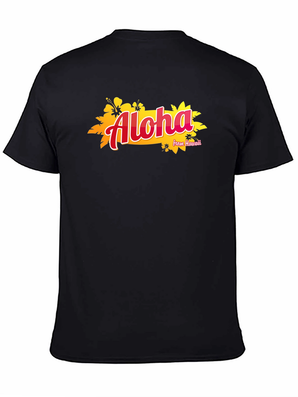 Aloha From Hawaii Black Graphic T-Shirt