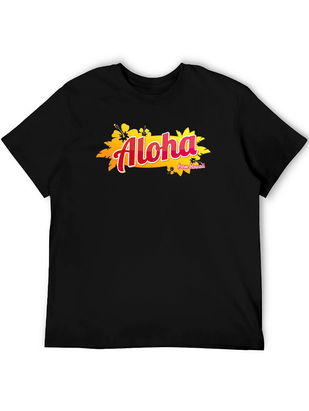 Aloha From Hawaii Black Graphic T-Shirt