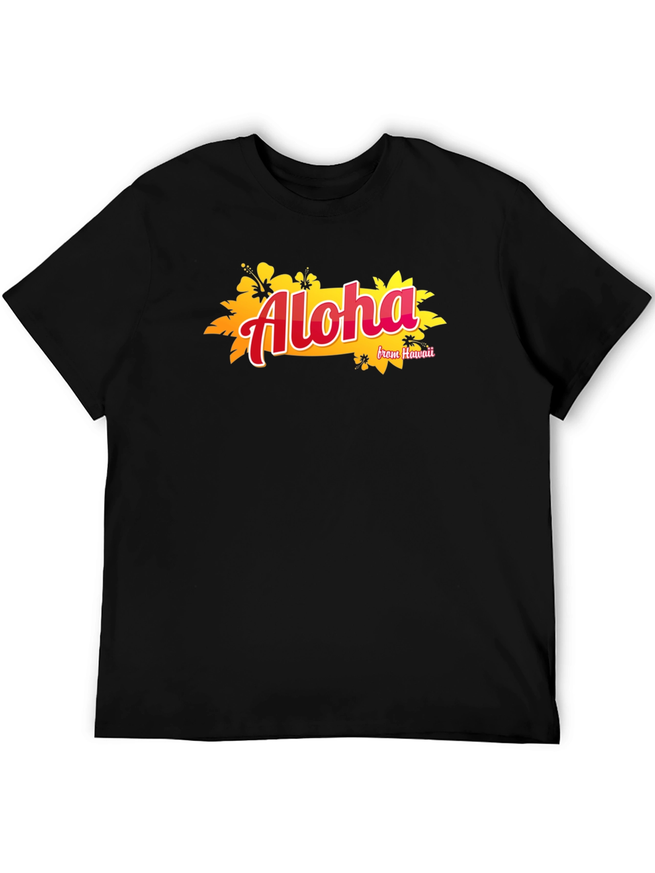 Aloha From Hawaii Black Graphic T-Shirt
