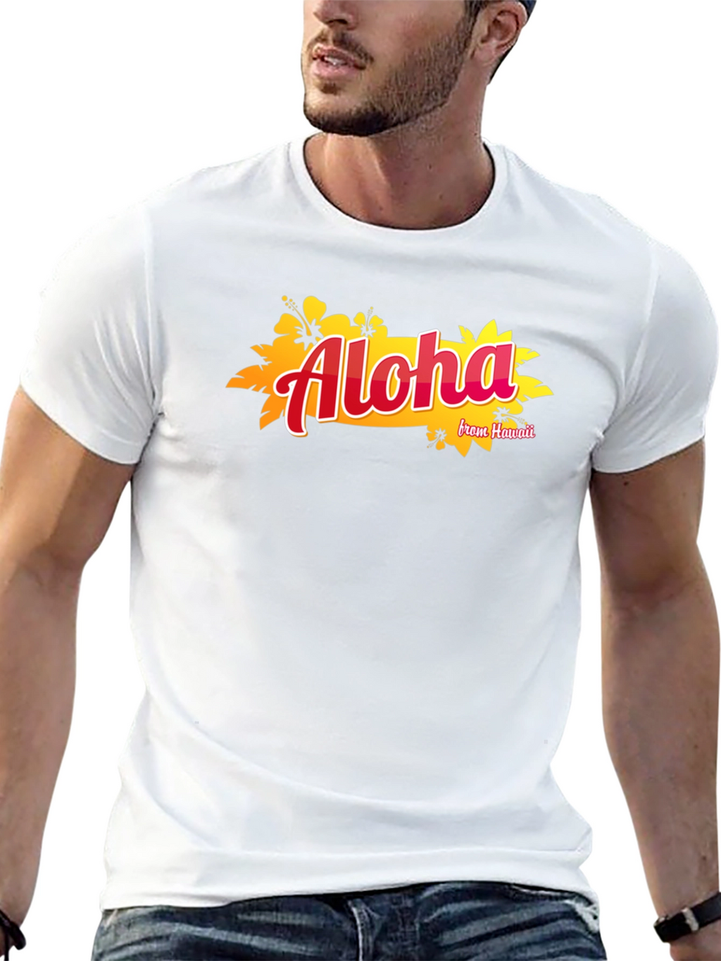 Aloha From Hawaii Black Graphic T-Shirt