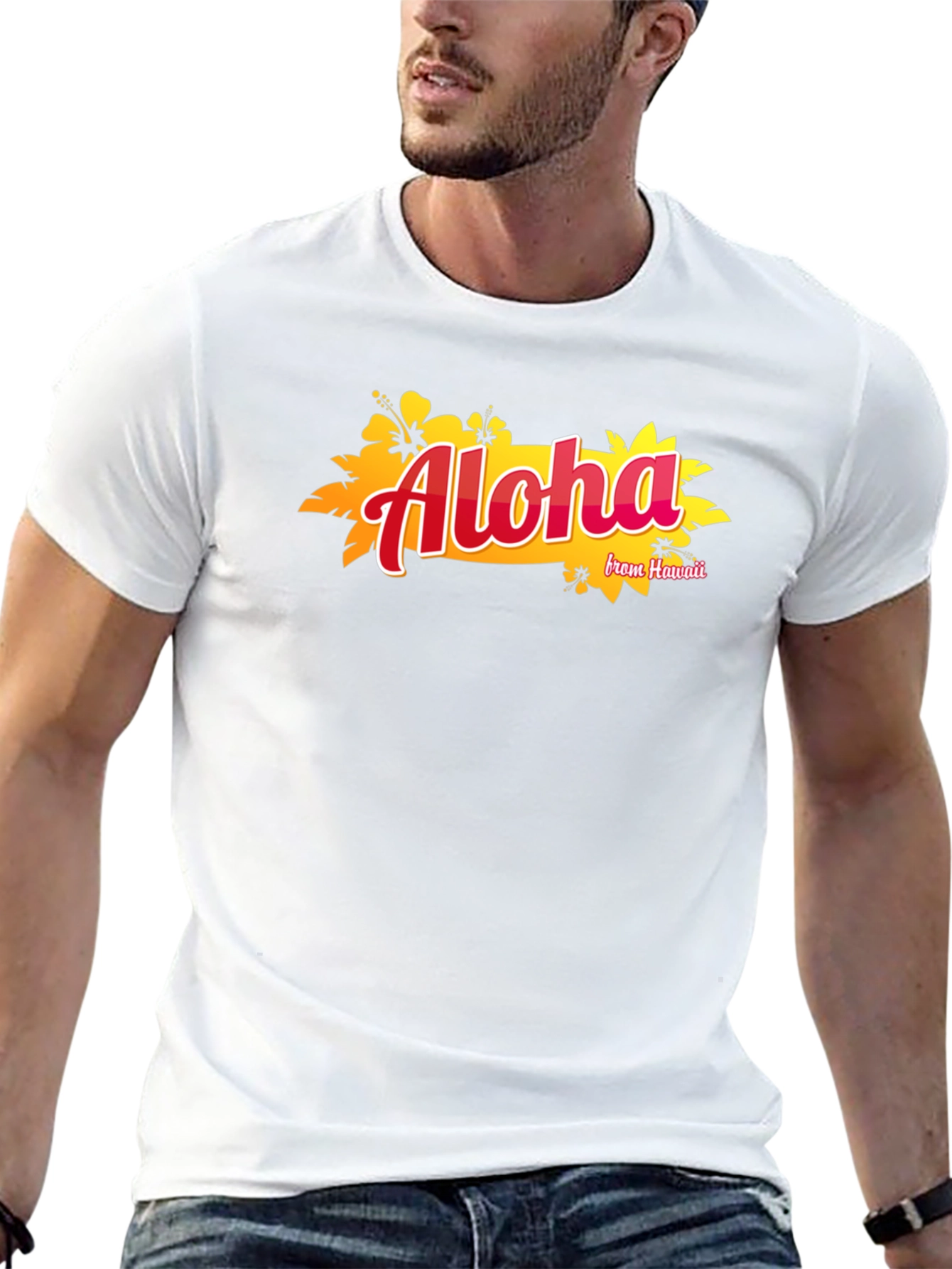 Aloha From Hawaii Black Graphic T-Shirt