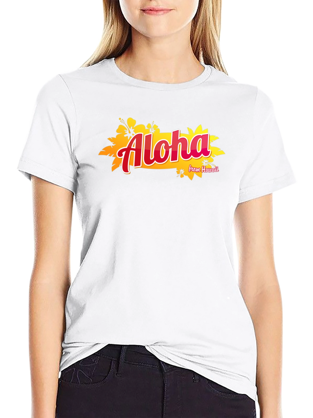 Aloha From Hawaii Black Graphic T-Shirt