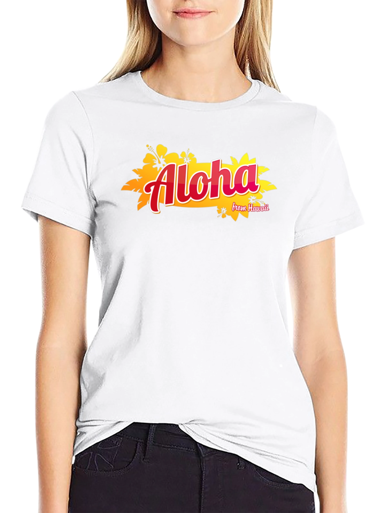 Aloha From Hawaii Black Graphic T-Shirt